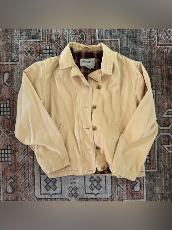 Eddie Bauer Jackets & Blazers - Eddie Bauer Vintage Women’s Canvas Barn Chore Coat Jacket Flannel Lined Outdoors